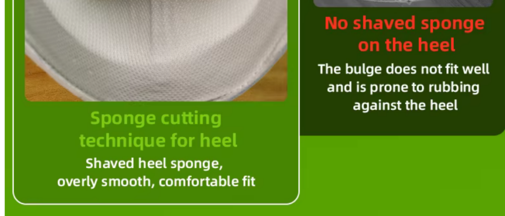 Common Problem #1: No shaved sponge on the heel